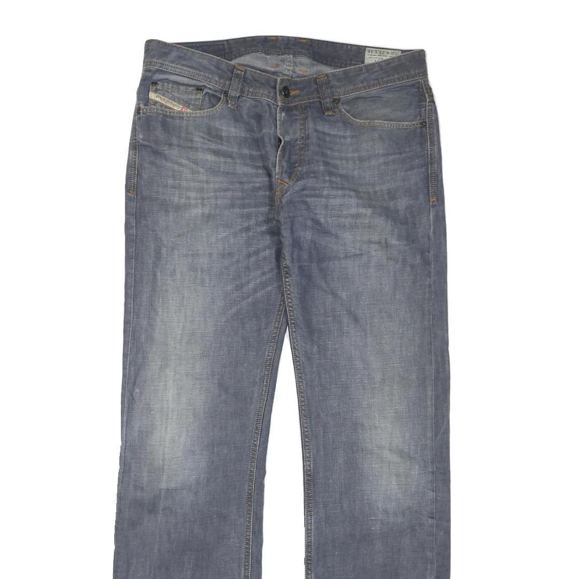 DICKIES Mens Regular Fit Denim Blue Jeans W36 L34 Button Closure Classic Style