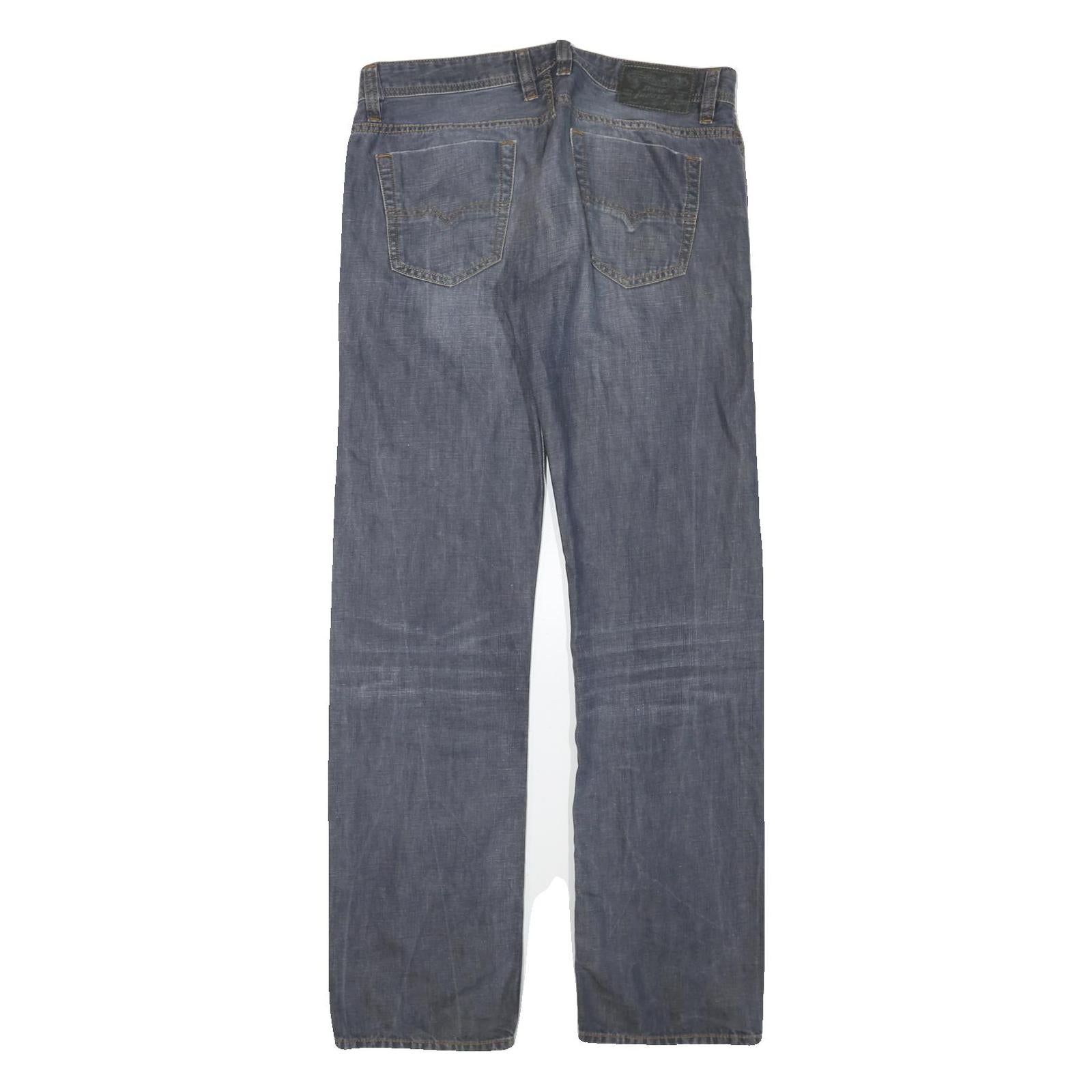 DICKIES Mens Regular Fit Denim Blue Jeans W36 L34 Button Closure Classic Style