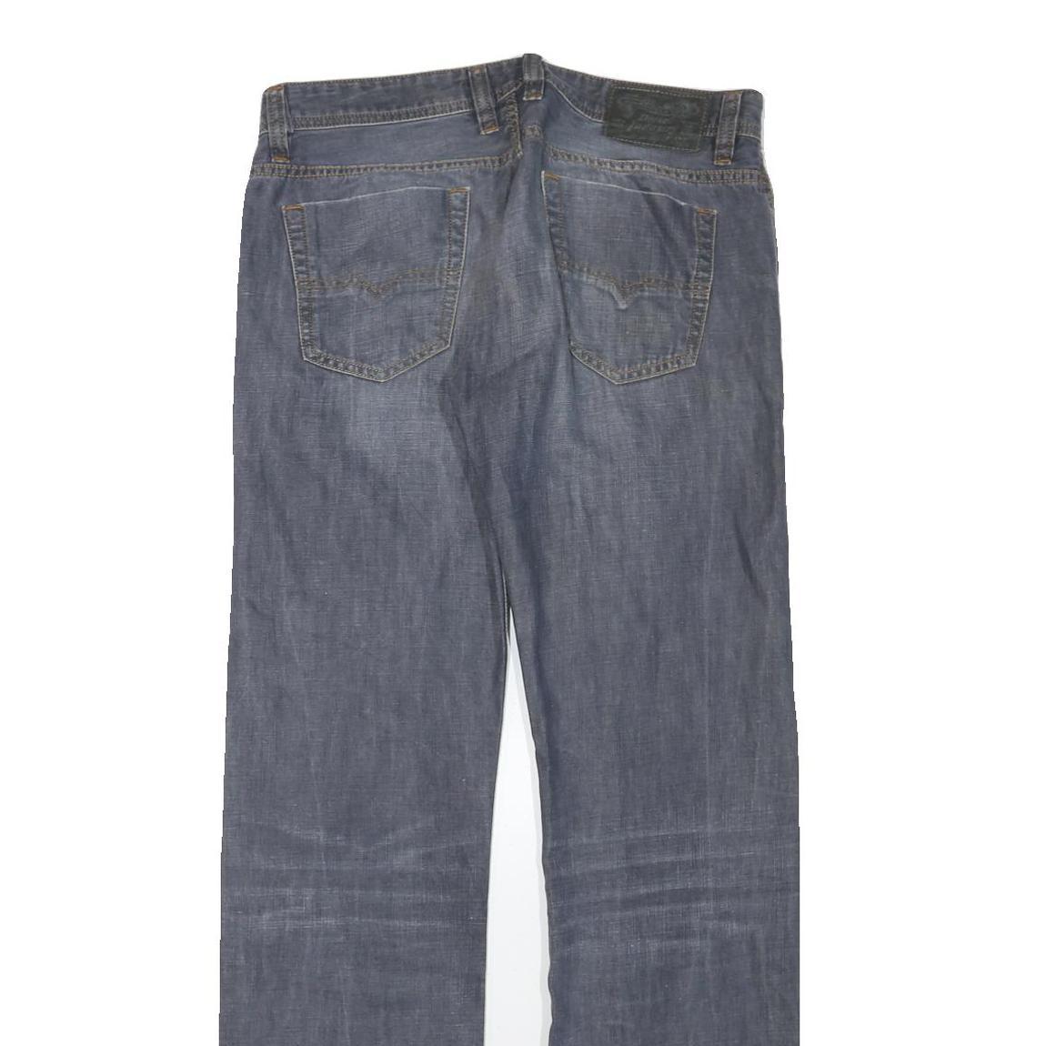 DICKIES Mens Regular Fit Denim Blue Jeans W36 L34 Button Closure Classic Style