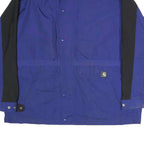 CARHARTT Mens Blue & Black Zip Jacket XL Cotton Workwear Durable