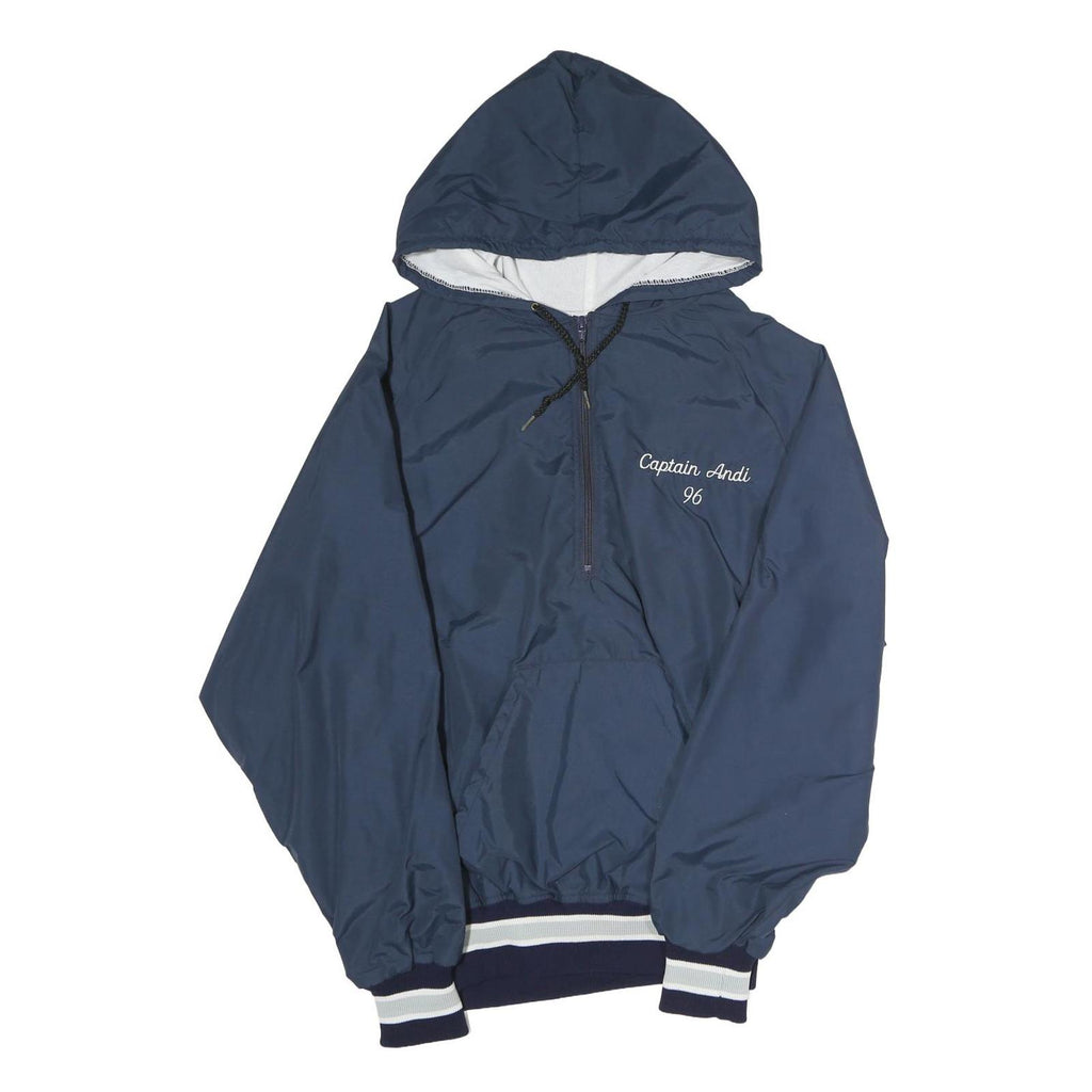 HARVARD CLOTHING Mens Navy Blue Captain Andi 96 Zip Hooded Polyester Jacket M