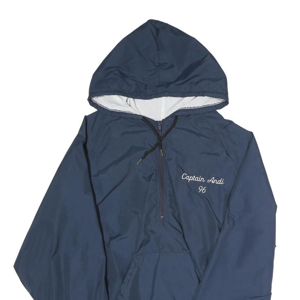 HARVARD CLOTHING Mens Navy Blue Captain Andi 96 Zip Hooded Polyester Jacket M