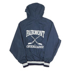 HARVARD CLOTHING Mens Navy Blue Captain Andi 96 Zip Hooded Polyester Jacket M