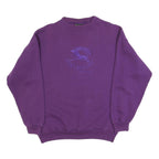 US BULL Womens Purple Crew Neck L Sweatshirt Cotton Blend Comfortable Casual