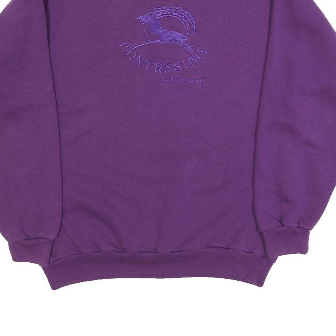 US BULL Womens Purple Crew Neck L Sweatshirt Cotton Blend Comfortable Casual