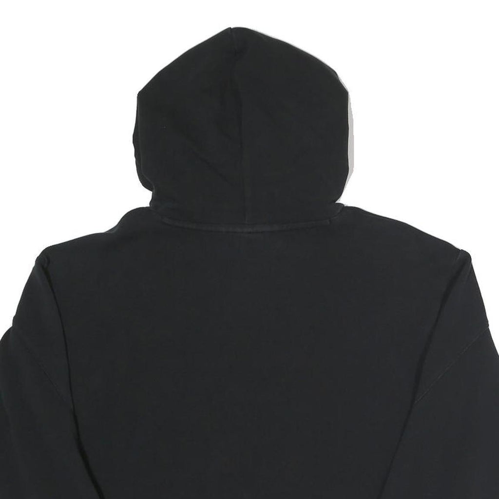 PUMA Womens Black Cropped Hoodie M Cotton Blend Casual Sweatshirt