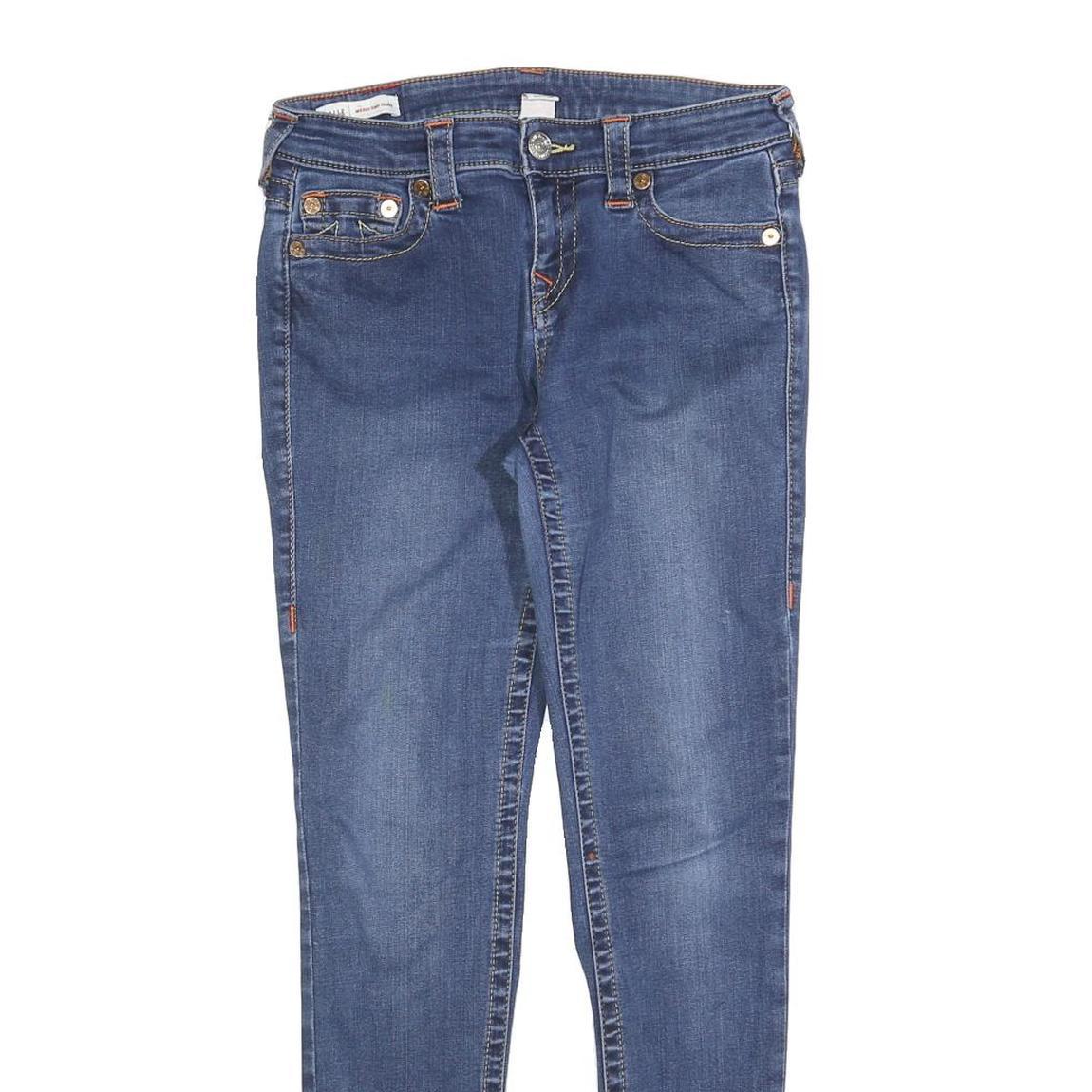 TRUE RELIGION Womens Jeans Blue Slim Skinny Denim Medium Wash W29 L28 Stylish