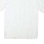 ONESIMUS Mens White Linen Shirt M Button Front Short Sleeve Casual Summer
