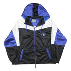 BAROUDEURS Womens Blue & Black White Hooded Zip Jacket L Polyester Sportswear