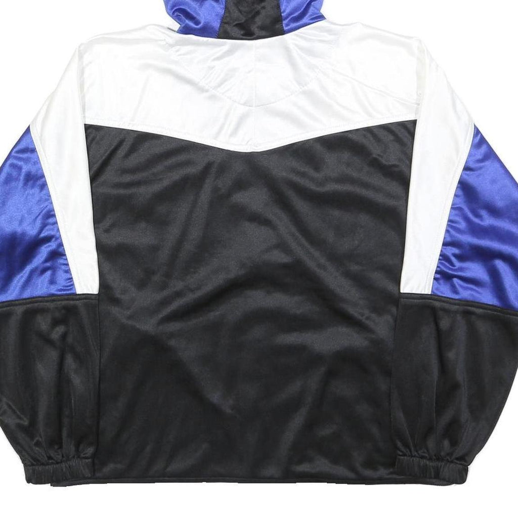 BAROUDEURS Womens Blue & Black White Hooded Zip Jacket L Polyester Sportswear