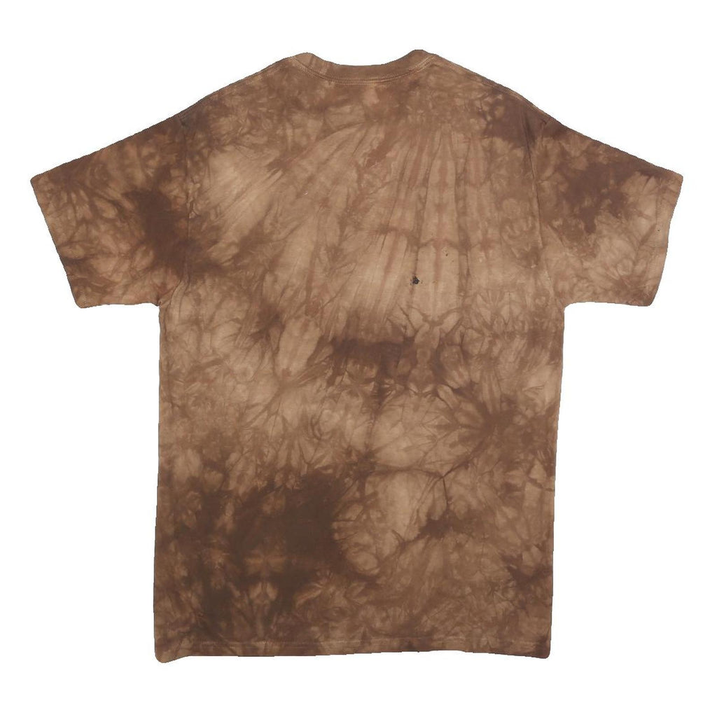 THE MOUNTAIN Mens Brown Graphic T-Shirt M Short Sleeve Crew Neck Beer Theme