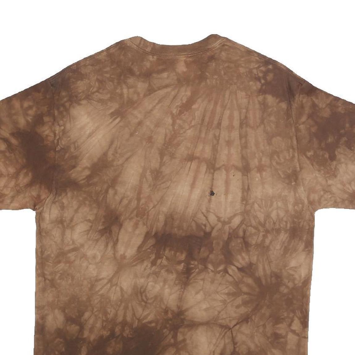 THE MOUNTAIN Mens Brown Graphic T-Shirt M Short Sleeve Crew Neck Beer Theme