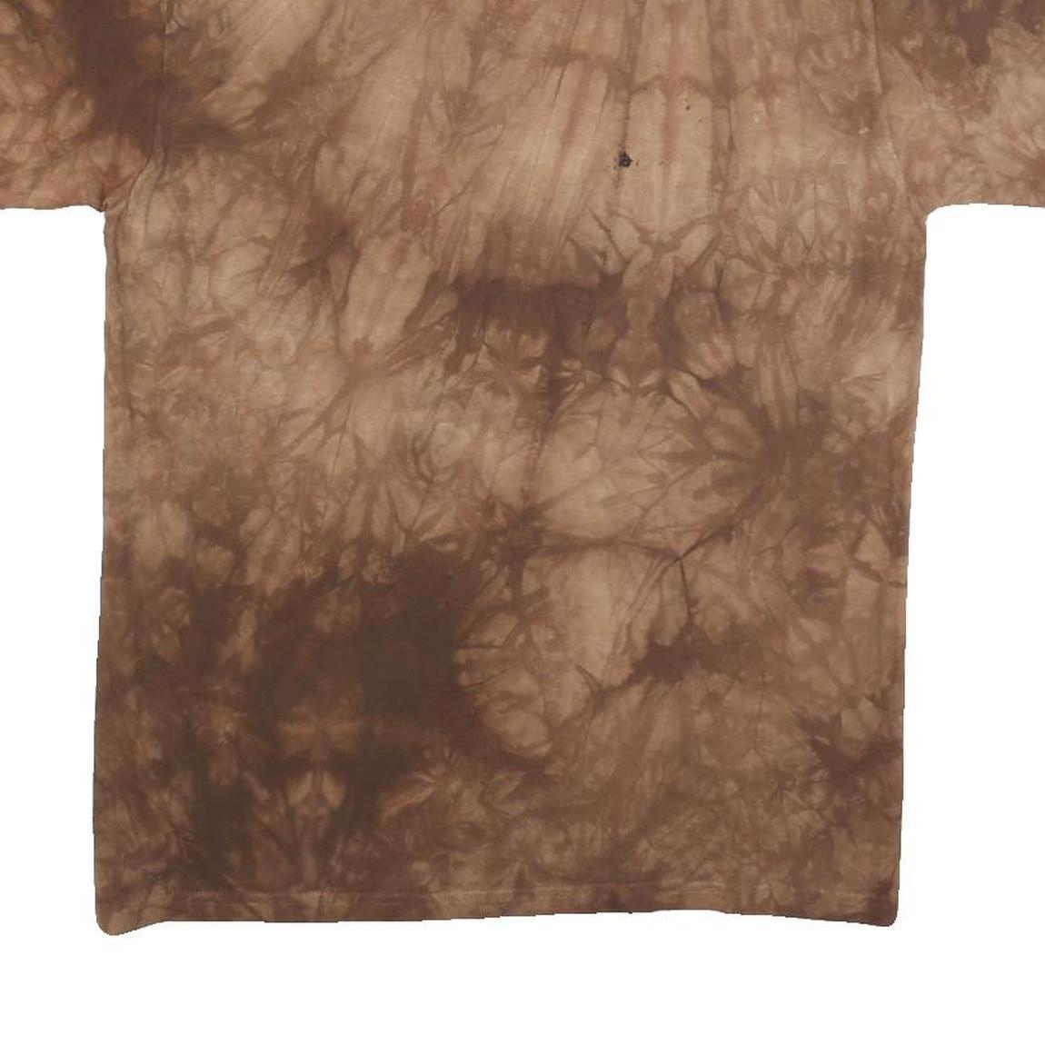 THE MOUNTAIN Mens Brown Graphic T-Shirt M Short Sleeve Crew Neck Beer Theme