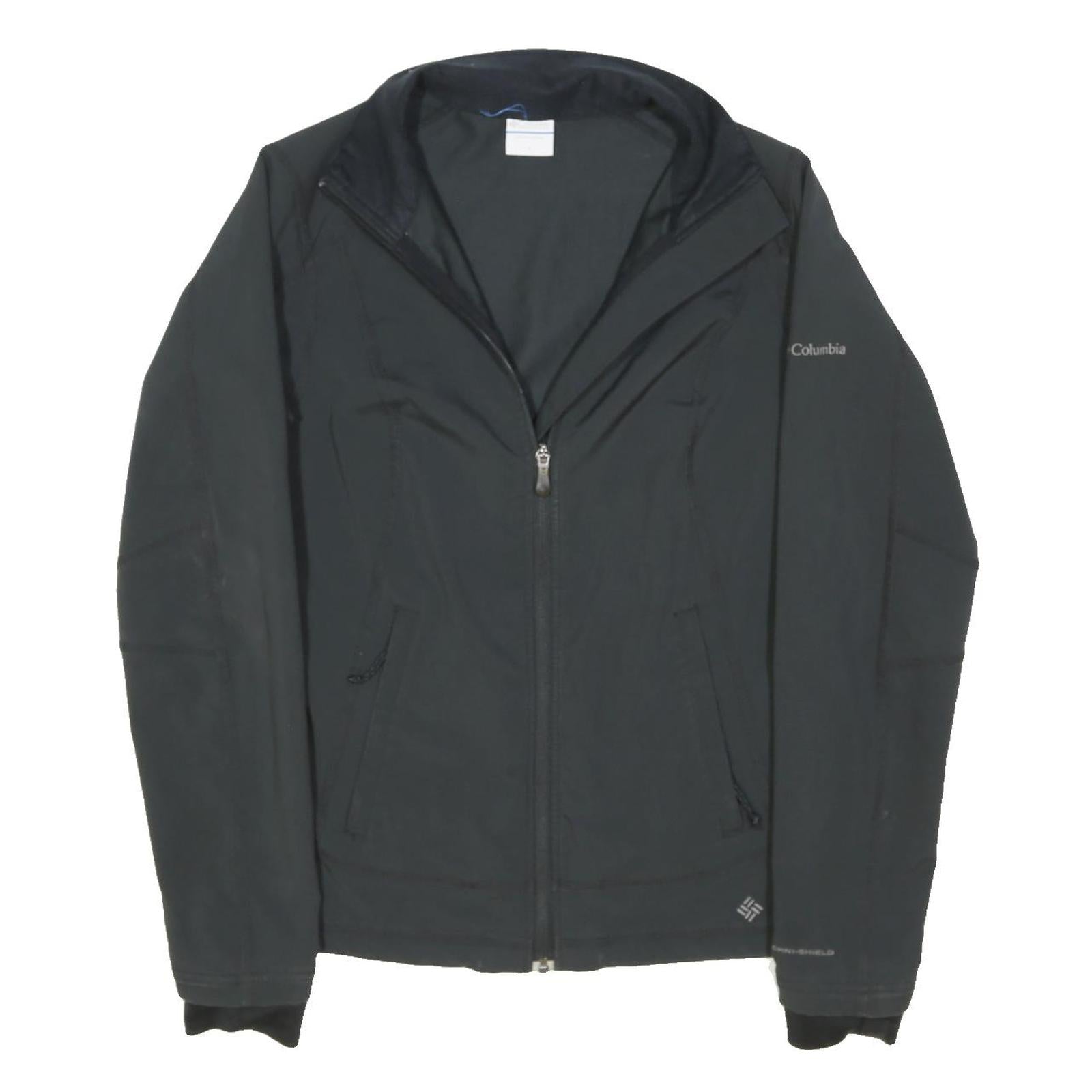 COLUMBIA Womens Black Jacket S Polyester Blend Zip Outdoor Light Warm