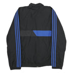 ADIDAS Mens Black & Blue Zip Track Jacket M Polyester Sport Casual