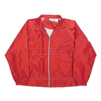 EAST WEST Womens Red Zip Nylon Jacket L Casual Lightweight Outerwear