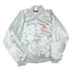 AUBURN Mens Pale Green Satin Button Jacket XL Polyester Blend Sporty Casual