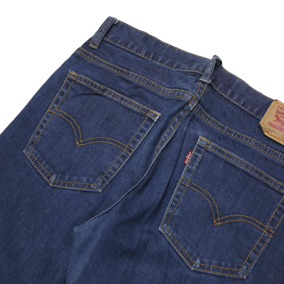 LEVI'S 502 Mens Jeans Blue Slim Straight Denim Medium W28 L29 Zip Closure