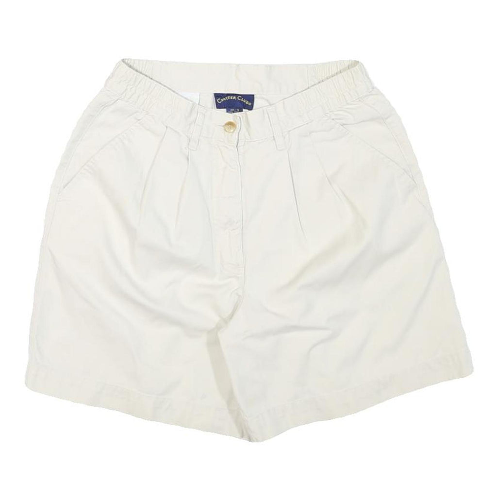 CHARTER CLUB Womens Shorts White Casual M W27 Lightweight Cotton Blend