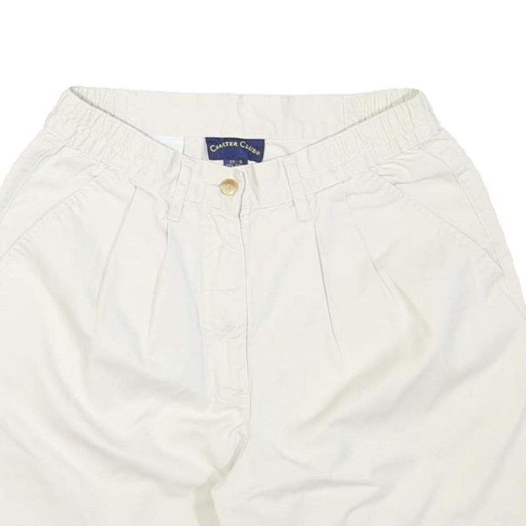 CHARTER CLUB Womens Shorts White Casual M W27 Lightweight Cotton Blend