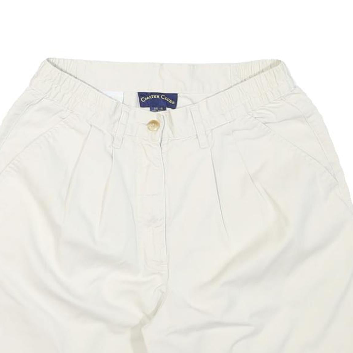CHARTER CLUB Womens Shorts White Casual M W27 Lightweight Cotton Blend