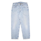 CARHARTT Blanket Lined Mens Relaxed Light Blue Denim Jeans W34 L30 Workwear