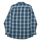 LL BEAN Mens Blue & Brown Plaid Shirt L Cotton Long Sleeve Casual