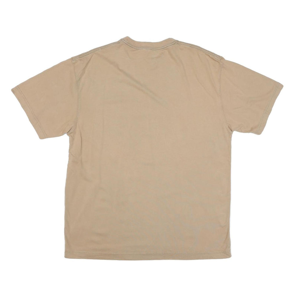 REEBOK Mens Beige XL T-Shirt Short Sleeve Crew Neck Cotton Blend Casual Wear