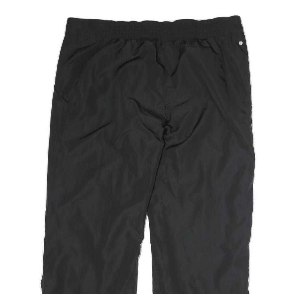 REEBOK Womens Black Polyester Regular Fit Straight Leg Trousers W36 L29 Sports