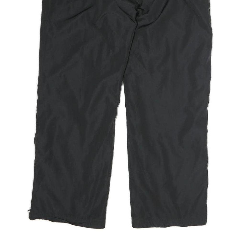 REEBOK Womens Black Polyester Regular Fit Straight Leg Trousers W36 L29 Sports