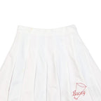 GD Womens White & Red Pleated Short Polyester Blend Skirt XS Cheerleader Style