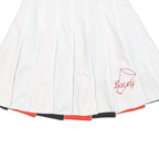 GD Womens White & Red Pleated Short Polyester Blend Skirt XS Cheerleader Style