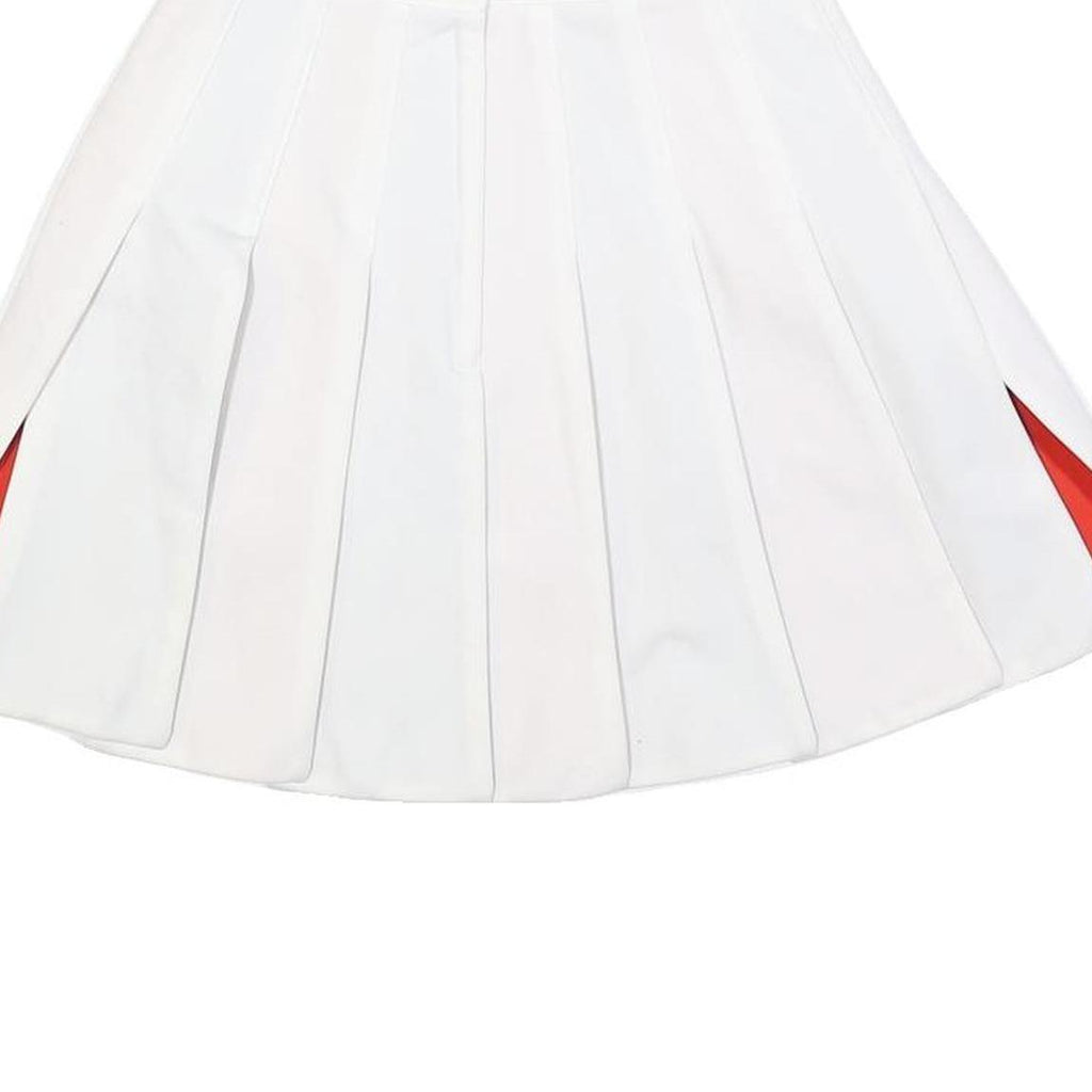 GD Womens White & Red Pleated Short Polyester Blend Skirt XS Cheerleader Style