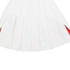 GD Womens White & Red Pleated Short Polyester Blend Skirt XS Cheerleader Style