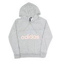 ADIDAS Womens Grey Hoodie M Cotton Blend Pullover Casual Sweatshirt