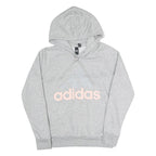 ADIDAS Womens Grey Hoodie M Cotton Blend Pullover Casual Sweatshirt