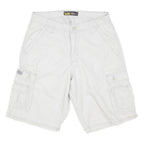 LEE Mens White Cargo Cotton Blend Shorts M W30 Casual Utility Pocketed