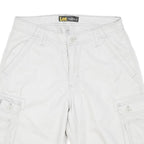 LEE Mens White Cargo Cotton Blend Shorts M W30 Casual Utility Pocketed