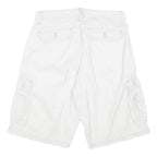 LEE Mens White Cargo Cotton Blend Shorts M W30 Casual Utility Pocketed
