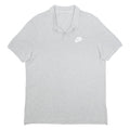 NIKE Mens Grey Short Sleeve Plain Polo Shirt XL Cotton Casual Sportswear