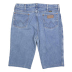WRANGLER Mens Denim Blue Shorts L W36 Regular Fit Classic Cotton Blend Casual
