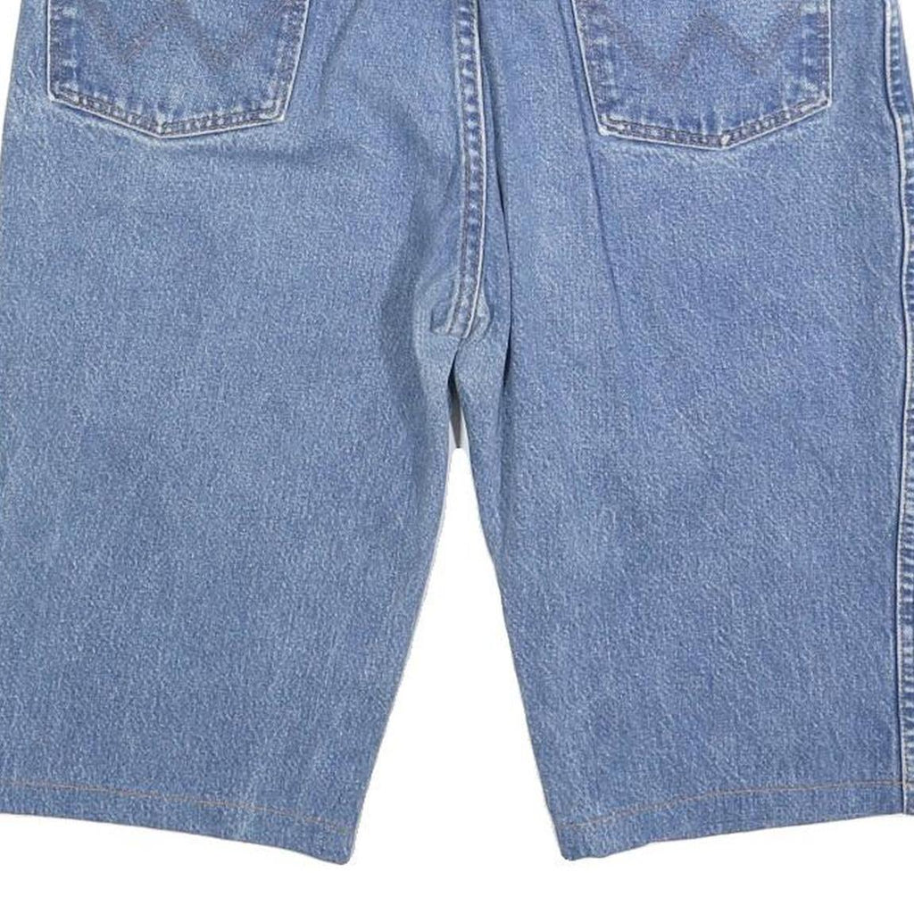 WRANGLER Mens Denim Blue Shorts L W36 Regular Fit Classic Cotton Blend Casual