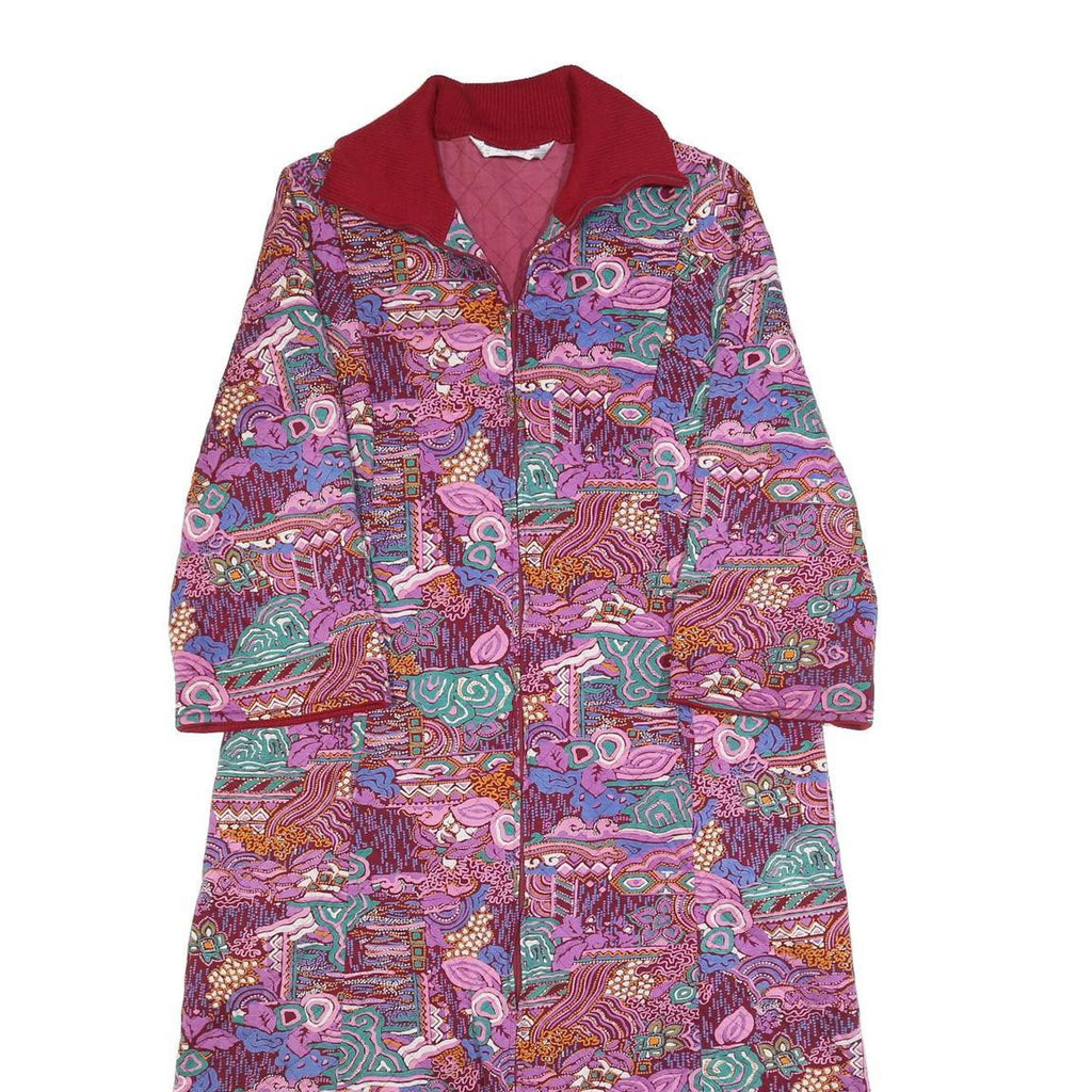 FURSTENBERG Womens Pink & Red Outdoor Tailored Jacket UK 16 Cotton Blend Crazy