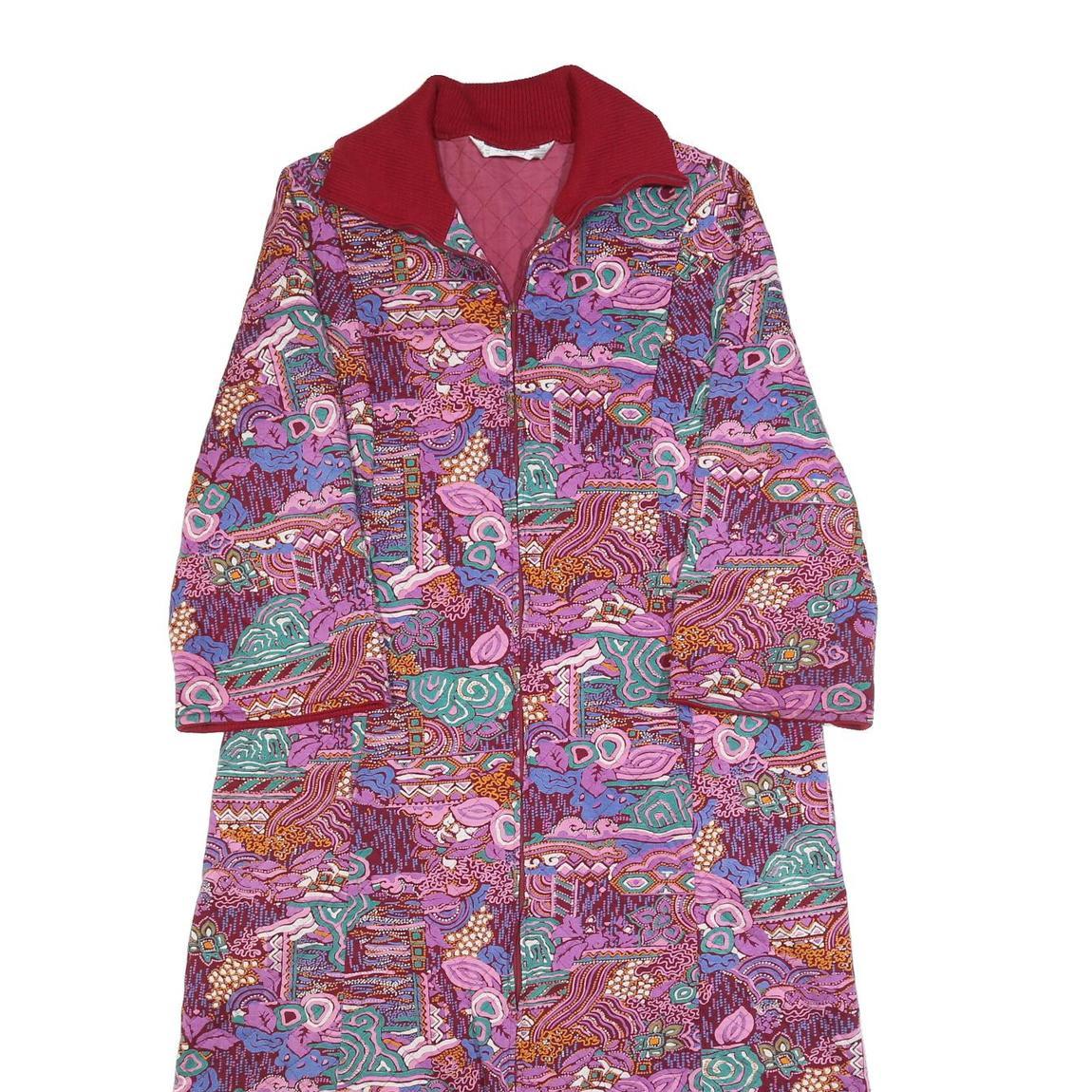 FURSTENBERG Womens Pink & Red Outdoor Tailored Jacket UK 16 Cotton Blend Crazy