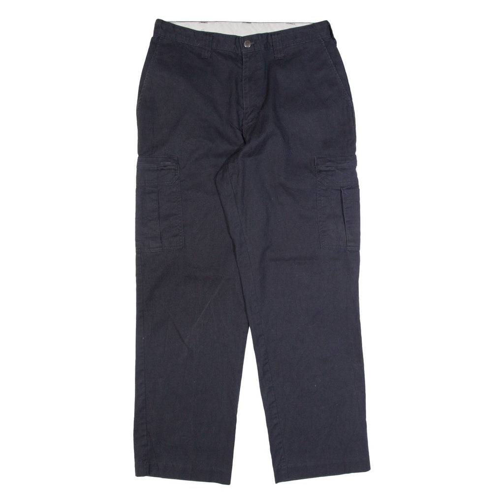 DICKIES Cargo Workwear Mens Trousers Blue Regular Straight W34 L32