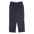 DICKIES Cargo Workwear Mens Trousers Blue Regular Straight W34 L32