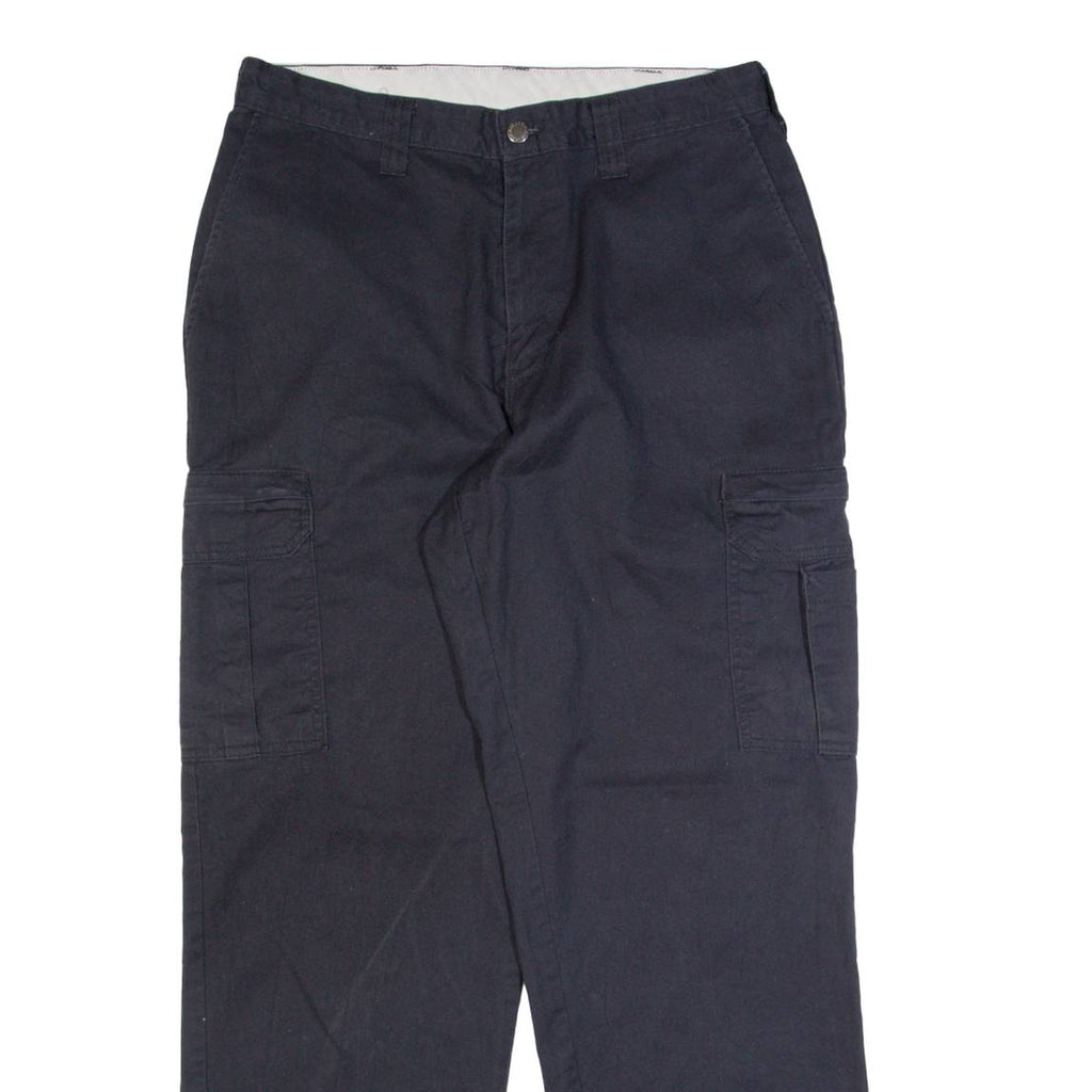 DICKIES Cargo Workwear Mens Trousers Blue Regular Straight W34 L32