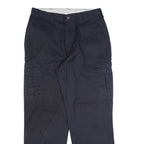 DICKIES Cargo Workwear Mens Trousers Blue Regular Straight W34 L32