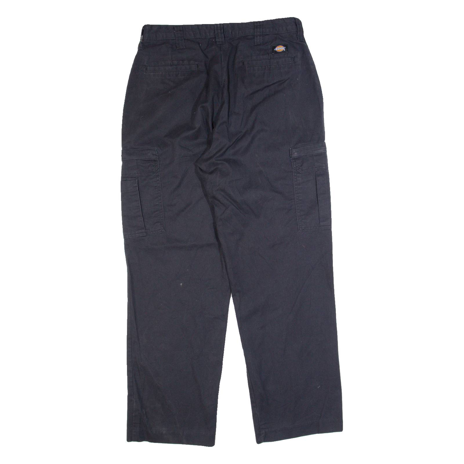 DICKIES Cargo Workwear Mens Trousers Blue Regular Straight W34 L32