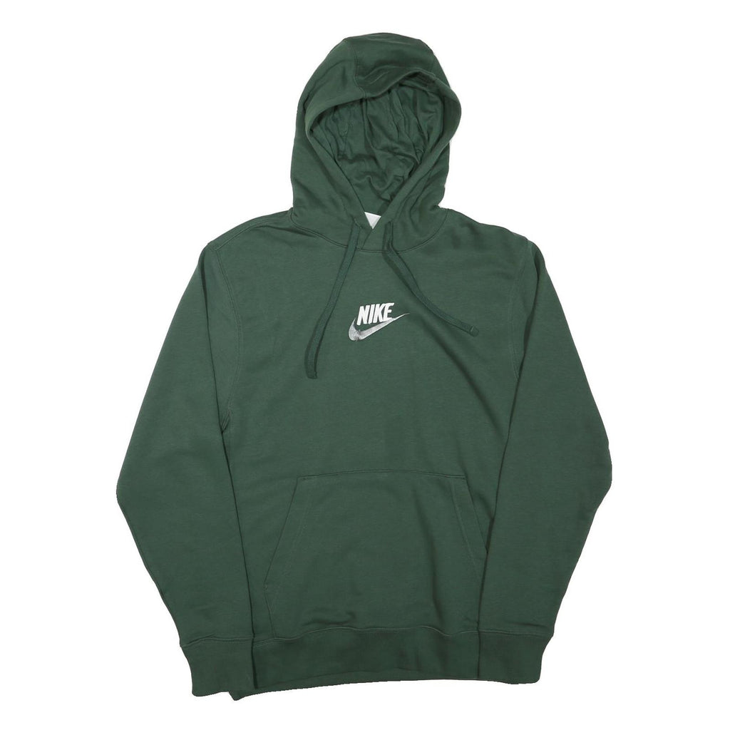 NIKE Mens Green Hoodie S Cotton Blend Pullover Casual Comfort Sweatshirt